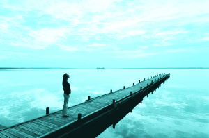 Woman on dock