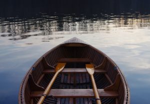 canoe on a lake